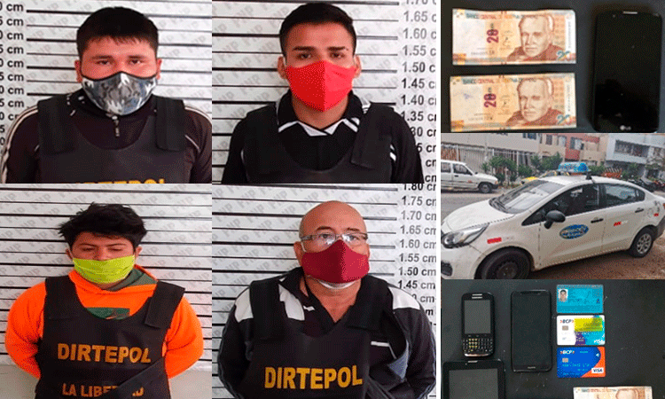 Caen cuatro extorsionadores en Trujillo, por exigir cupo de S/ 5000