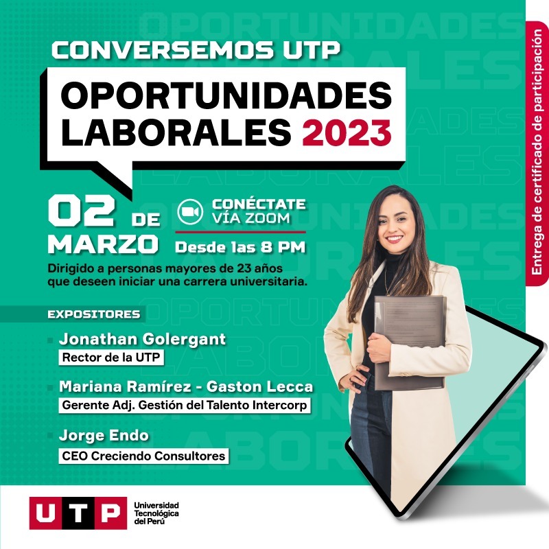 Oportunidades Laborales 2023: La UTP organiza conversatorio sobre empleabilidad y crecimiento profesional