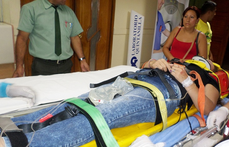 Dos heridos en accidente de tránsito ocurrido anoche en la avenida Metropolitana