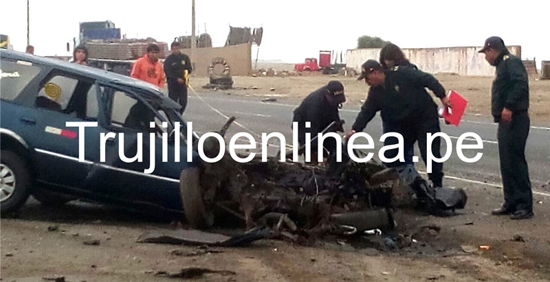 Choque frontal deja un muerto en el sector el Reposo de Huanchaco