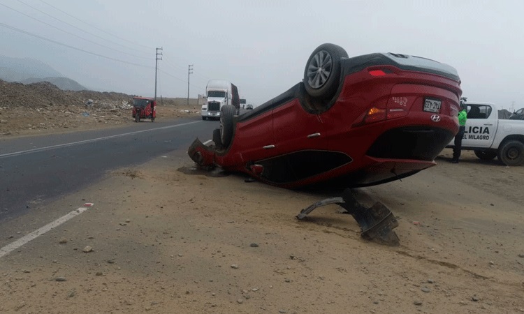 La Libertad: conductor quedó con brazo fracturado luego de accidente vehicular