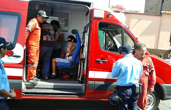 Joven embarazada resultó herida en accidente de tránsito 