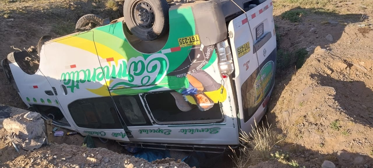 Ocho heridos deja accidente vehicular en la carretera que une Santiago de Chuco – Shorey