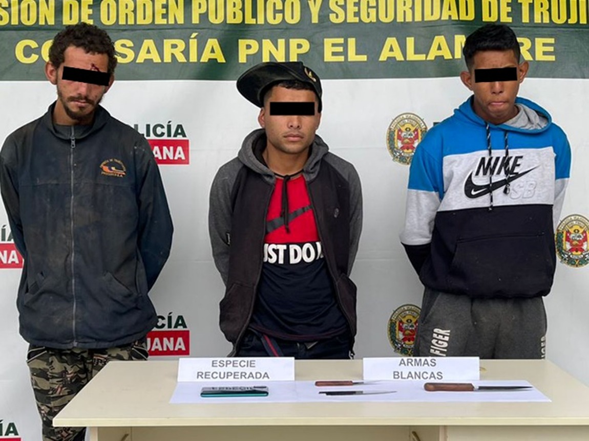 Capturan a extranjeros que asaltaban con cuchillos de cocina en Trujillo