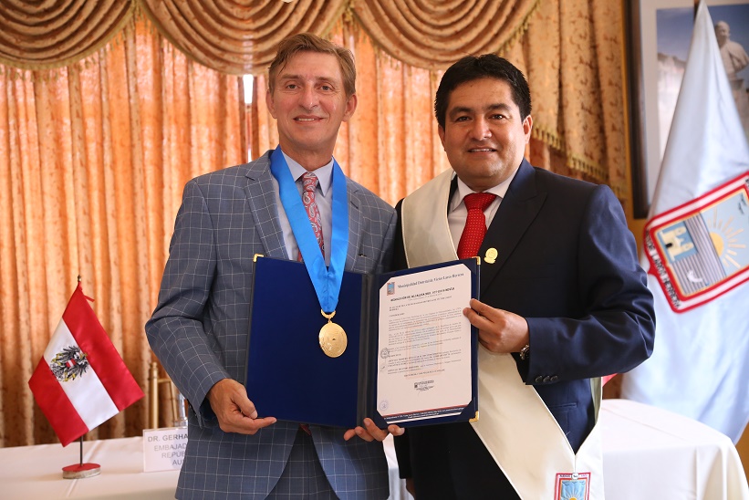 Embajador de Austria es declarado Visitante Ilustre de Víctor Larco