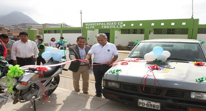 Entregan dos camionetas para patrullaje en El Milagro y Alto Trujillo