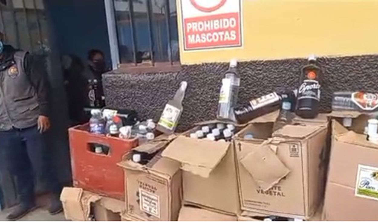 Huamachuco: decomisan licor adulterado para venta en mercados y bodegas