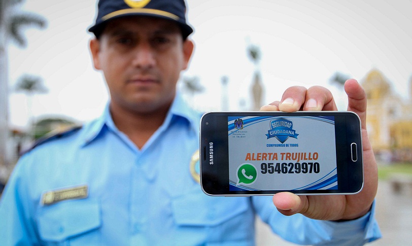 "Alerta Trujillo" de Seguridad Ciudana atenderá también por whastapp