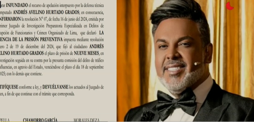 PJ confirma vigencia de mandato de prisión preventiva por 9 meses a Andrés Hurtado