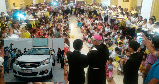 Ángeles del Papa y papamóvil quedaron listos para recibir al santo padre en Trujillo