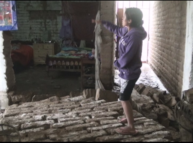 Viviendas se inundan en el distrito El Porvenir