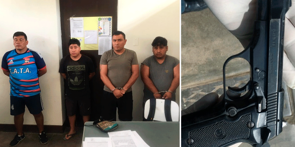 La Esperanza: Cuatro detenidos con armas y cartuchos 
