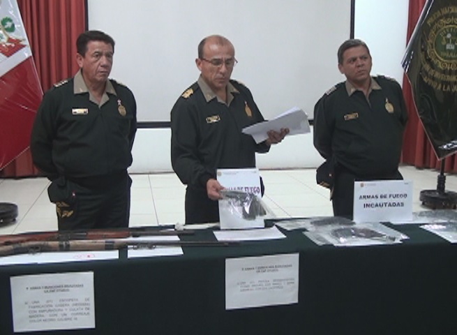 La Libertad: Ocho armas fueron incautadas en menos de tres días