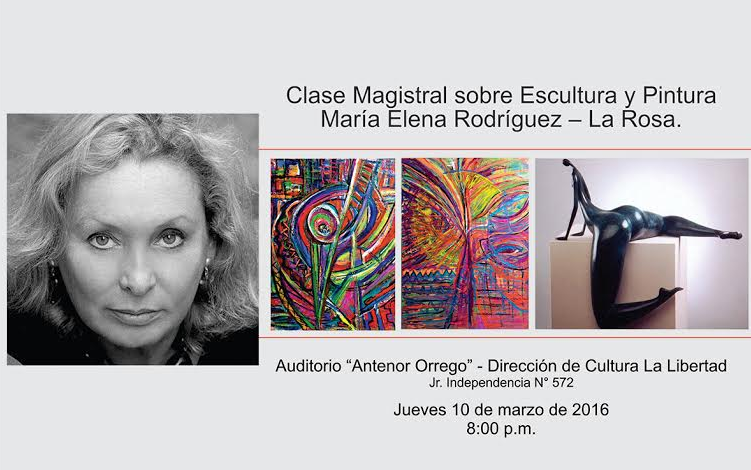 Trujillo: hoy clase magistral de escultura y pintura a cargo de Malena Rodríguez