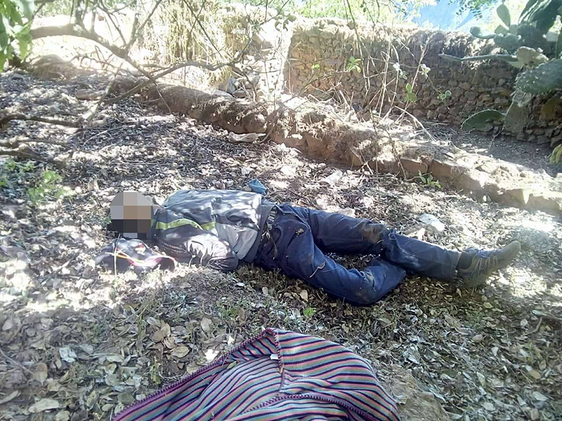 Asesinan a balazos a joven y abandonan cuerpo cerca de su casa en Lucma