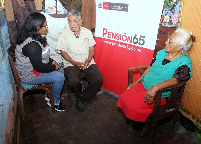 Midis realizará visitas domiciliarias a personas usuarias de Pensión 65 para la prevención de coronavirus