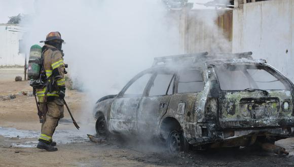 La Esperanza: propietario de vehículo se negó a pagar cupo y extorsionadores incendiaron su unidad