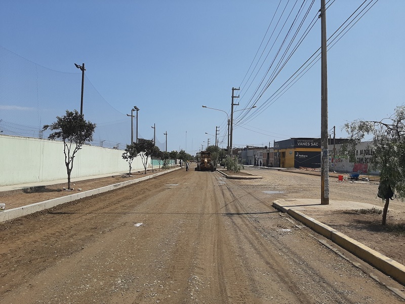 Trujillo: rehabilitación de avenida Miraflores presenta 64% de avance