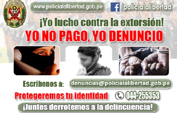 Trujilloenlinea.pe se suma a campaña contra la extorsión