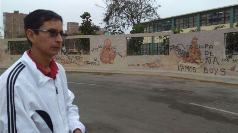  Barristas del Sport Boys rayan mural de Facultad de Medicina de la Universidad Nacional de Trujillo