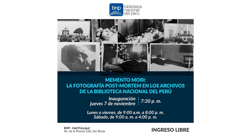 Biblioteca Nacional exhibe muestra fotográfica “Recuérdame al Morir”