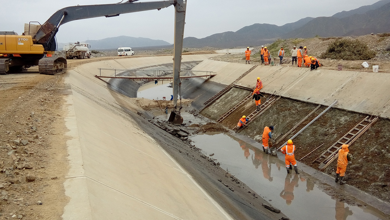 La Libertad: continúan obras de  restauración del Canal Madre de Chavimochic