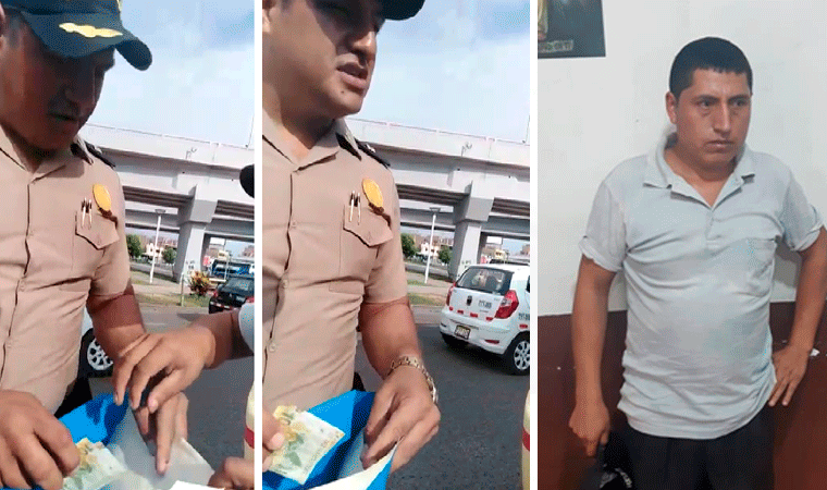 Trujillo: Detienen a conductor que trató de sobornar a policía con S/ 10