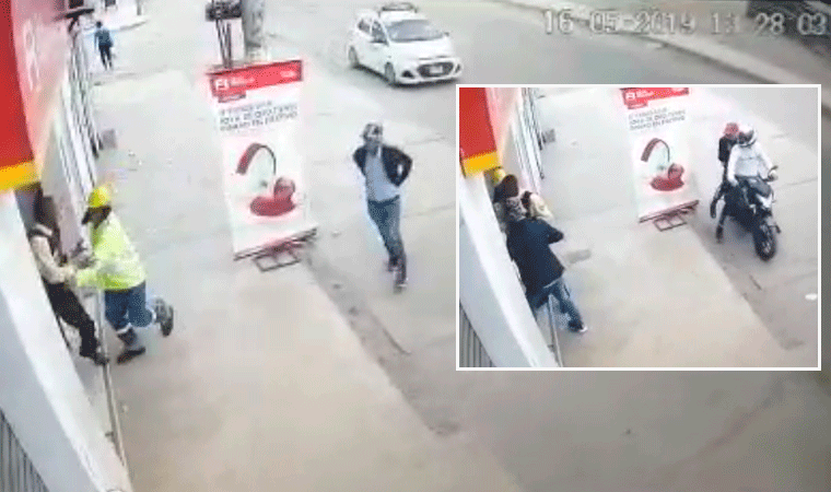 Cinco delincuentes se llevan mil soles de sede de Caja Trujillo en La Esperanza