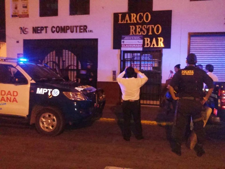 Municipio clausuró temporalmente el local  “Larco Bar”