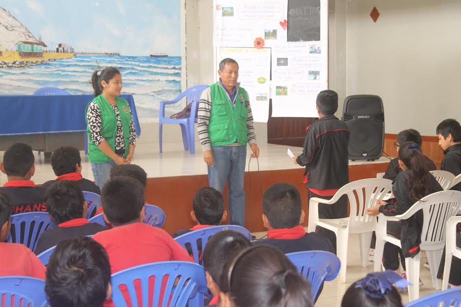 Salaverry: municipio realiza charlas de sensibilización en cuidado de áreas verdes en colegios