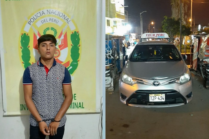 Víctor Larco: capturan a chofer de taxi donde escaparon marcas