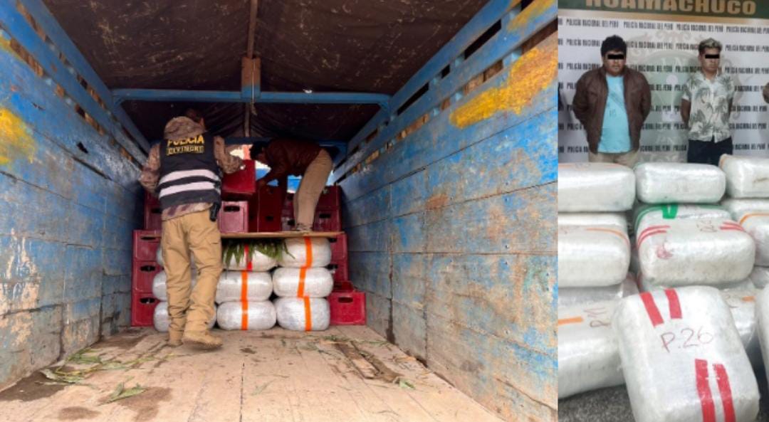 Intervienen camión que traía más de 300 kilos de marihuana a Trujillo