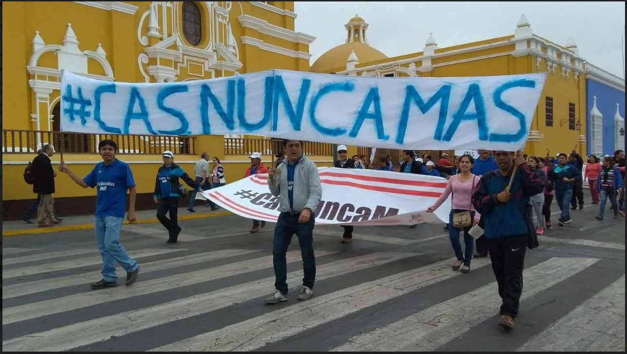 Trujillo: trabajadores CAS marchan pidiendo cambio de modalidad de sus contratos