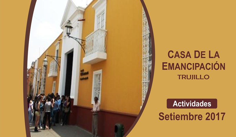 Programa de actividades en la Casa de la Emancipación para Setiembre 2017