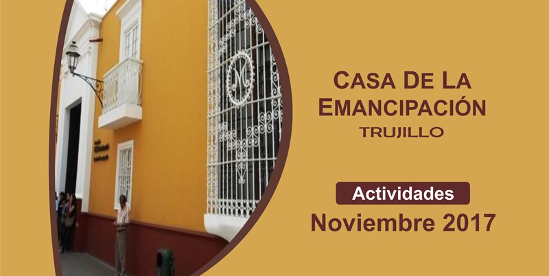 Programa de actividades en la Casa de la Emancipación para Noviembre 2017
