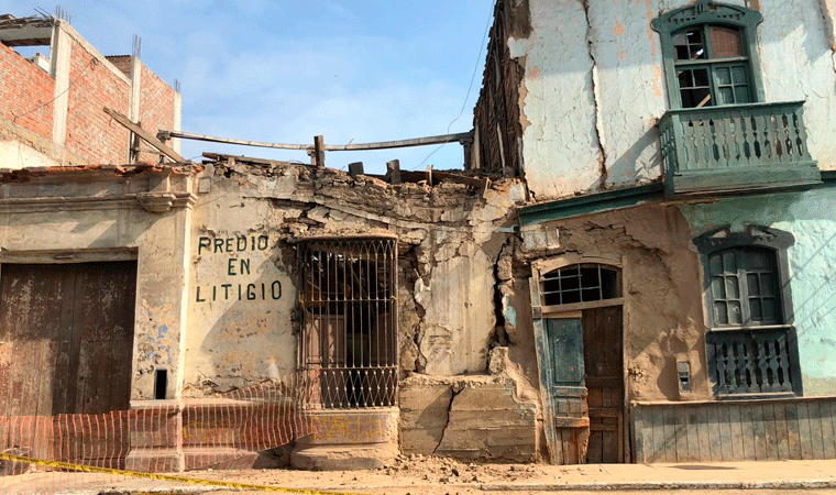 Casonas a punto de colapsar en el centro histórico de Trujillo serán reconstruídas