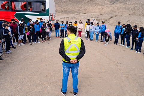 Escolares de Casma y Virú participan de visitas guiadas a sitios arqueológicos gracias a Aunor