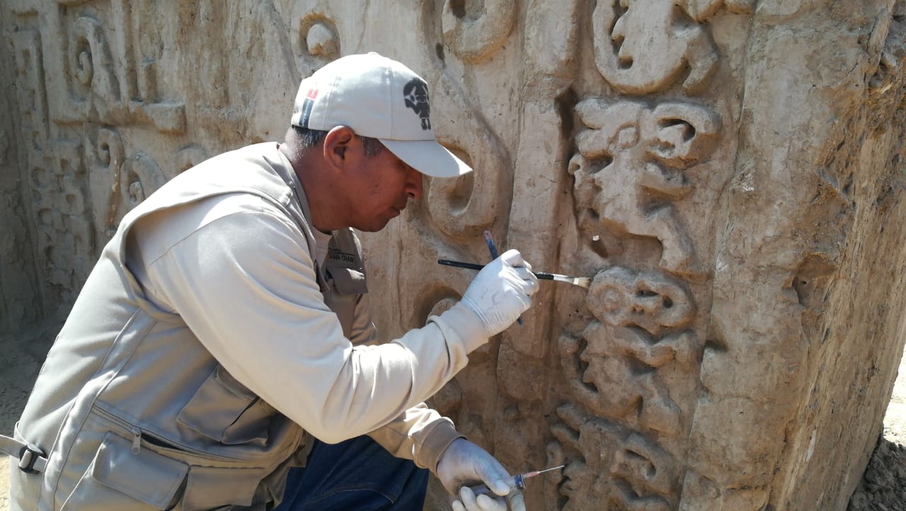 Huanchaco: Descubren corredor decorado en ciudadela de Chan Chan