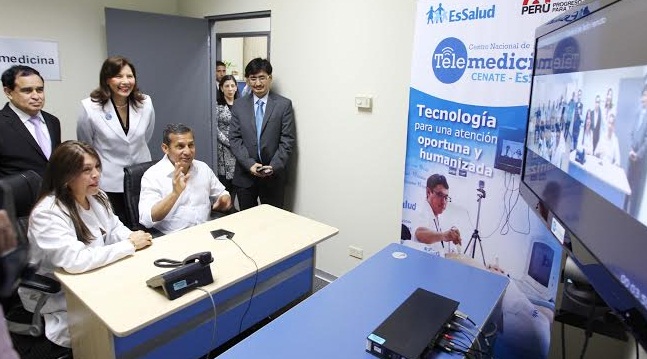  Humala y presidenta de Essalud inauguraron moderno Centro de Telemedicina