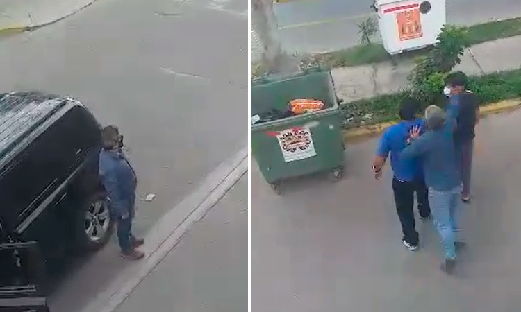 Moche: graban a asesor del alcalde agrediendo a vecino