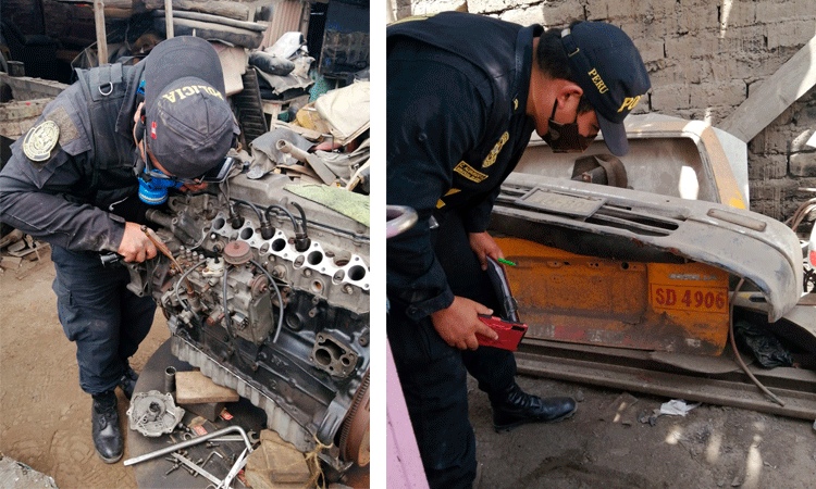 Intervienen taller de mecánica donde desmantelaban autos en Trujillo