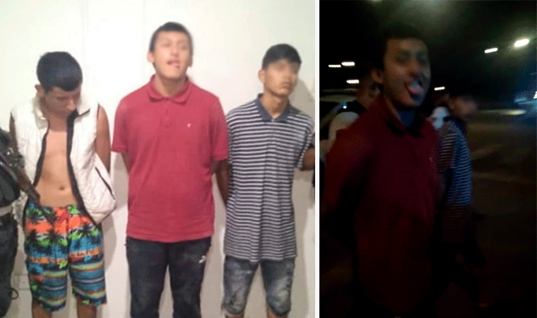 Adolescente le saca la lengua a policía cuando lo retienen con arma en Florencia de Mora