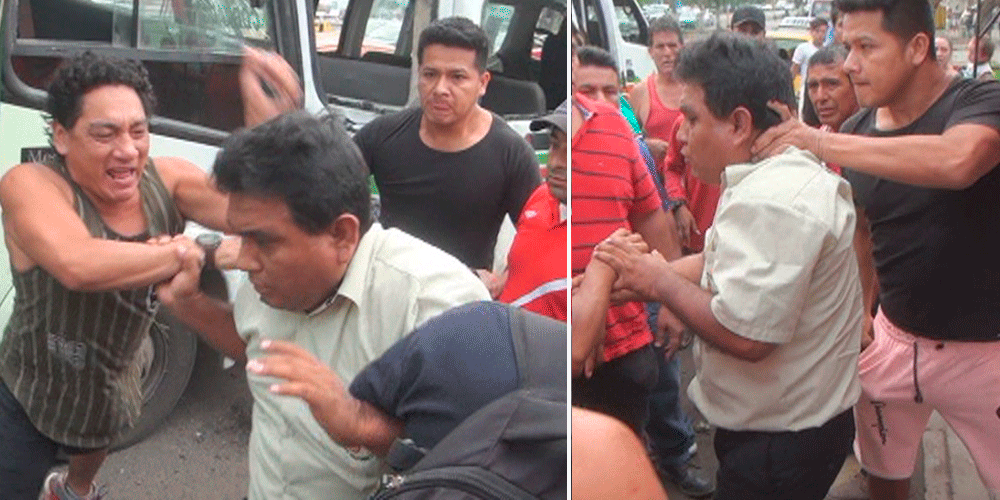 Trujillo: casi linchan a chofer de micro por provocar múltiple choque