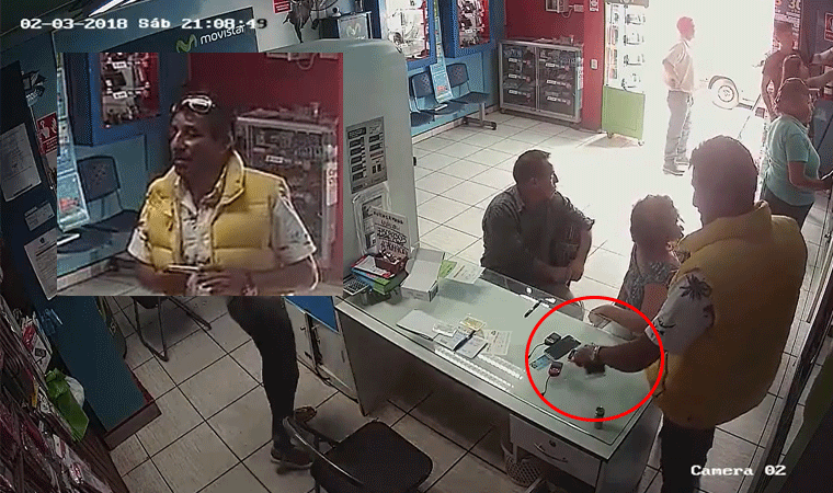 Trujillo: sujeto hurta celular y cámara de seguridad graba su rostro