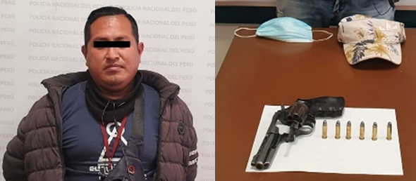 Detienen a un sujeto portando ilegalmente armas de fuego en Paiján