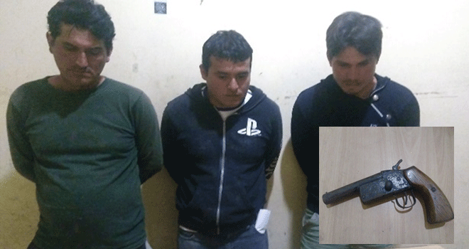 Paiján: tres sujetos detenidos por sembrar terror con arma hechiza 