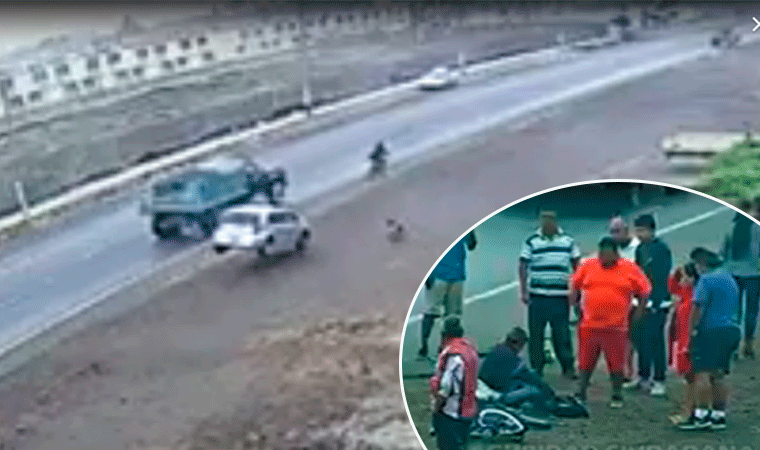 Ciclista se salva de morir al ser arrastrado por camioneta en Víctor Larco