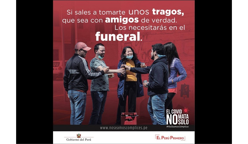 Gobierno lanza campaña:"El covid no mata solo. No seamos cómplices" (video)