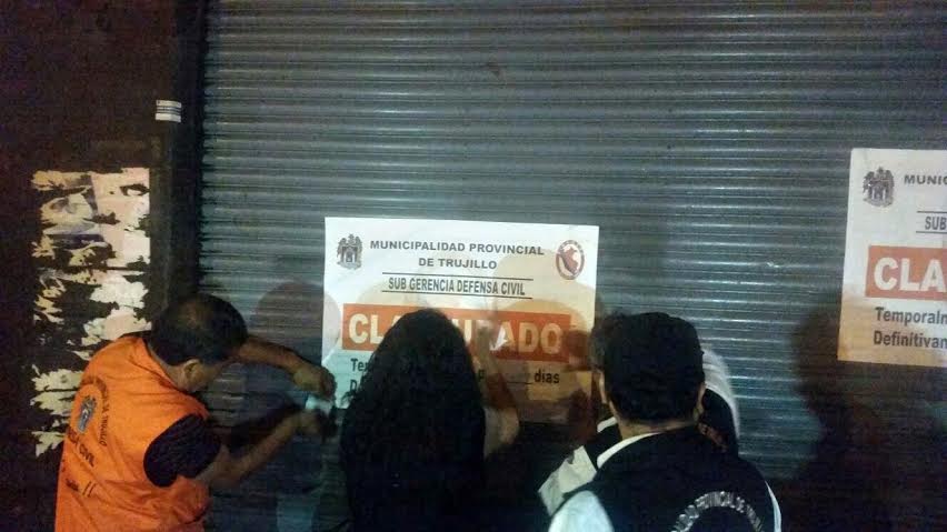 Clausuran bares y restaurantes del centro de Trujillo por inseguros