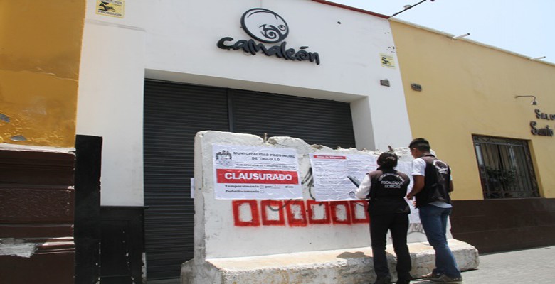 Trujillo: Subgerencia de Licencias cumple con normativa en clausura de local “Camaleón”